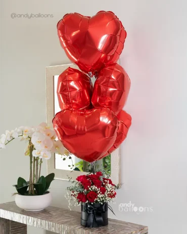 Beautiful red flower arrangement with fresh cut flowers, perfect for surprising someone with a thoughtful delivery on special occasions