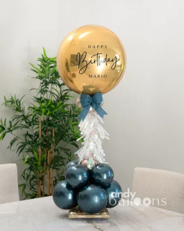 Express Celebration Balloon Bouquet with Ferrero Rocher chocolates, perfect for any occasion with customizable message