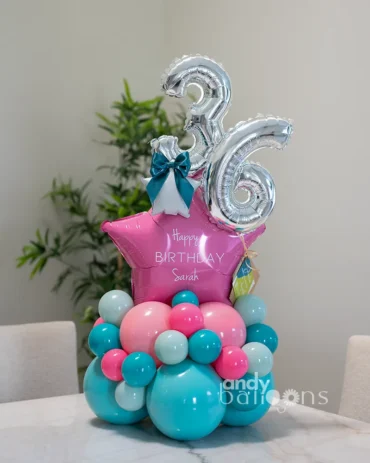 Adorable balloon arrangement for a birthday gift, designed to create unforgettable moments and lasting memories