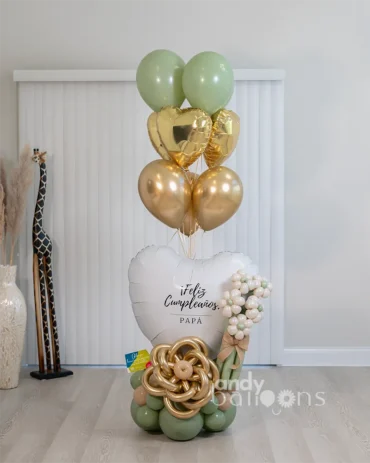Large customizable balloon bouquet with helium balloons, perfect for any occasion, with personalized message options