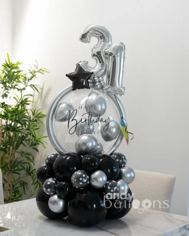 Client-favorite premium bubble balloon gift, perfect size to surprise the birthday boy or girl, customizable with colors and themes for any age
