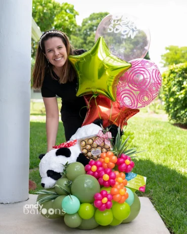 Special celebration balloon gift with plush toy for birthday or special occasion