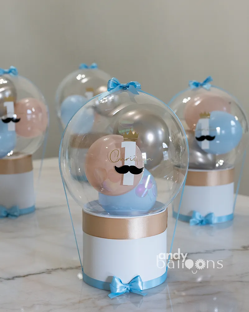Elegant crystal ball bubble balloon centerpiece for party decoration