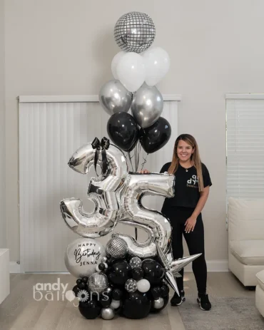 Balloon Bouquet to decorate a disco party