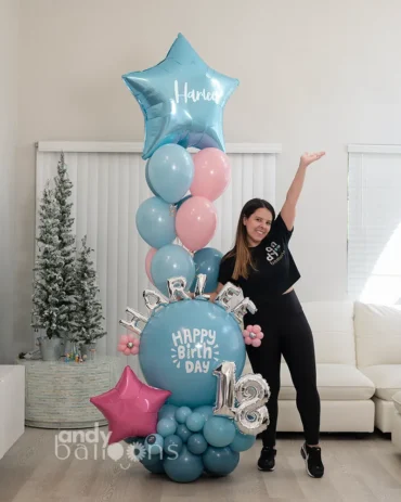 Customizable birthday balloon bouquet suitable for all ages and genders